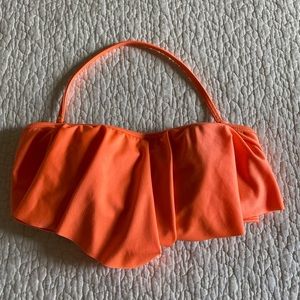 Orange strapless Bikini Top